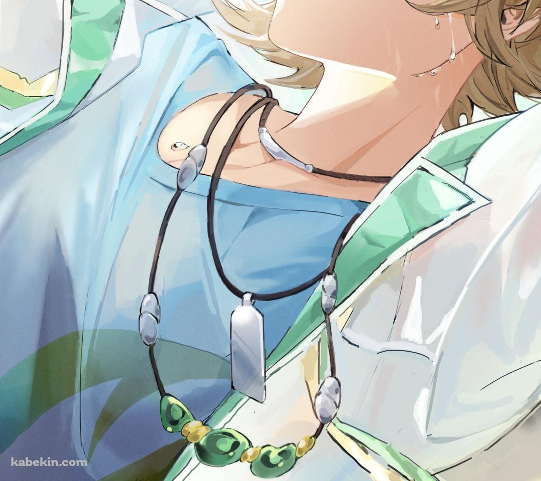 緑のサングラスを外すかっこいいテキーラ / アークナイツのAndroidの壁紙(1080px x 960px) スマホ用