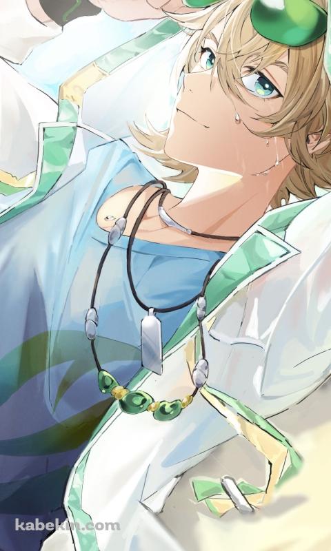 緑のサングラスを外すかっこいいテキーラ / アークナイツのAndroidの壁紙(480px x 800px) スマホ用