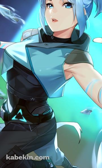 無数のクナイを投げる可愛いジェット / ヴァロラントのAndroidの壁紙(360px x 592px) スマホ用