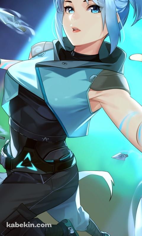 無数のクナイを投げる可愛いジェット / ヴァロラントのAndroidの壁紙(480px x 800px) スマホ用