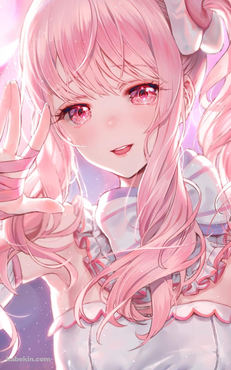 ピンクの衣装を着た暁山瑞希 / プロセカ / プロジェクトセカイのAndroidの壁紙(800px x 1280px) スマホ用