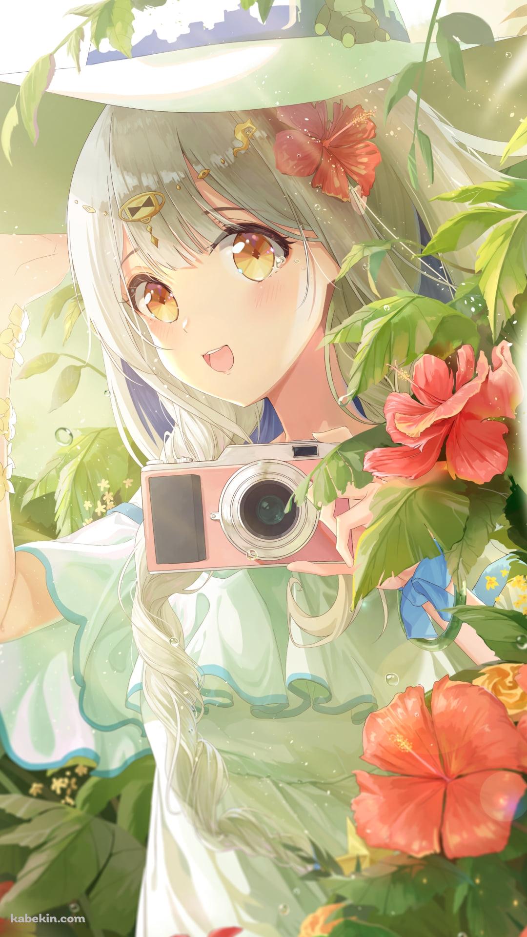 ピンクのカメラを持つ可愛い希亚娜 / バーチャルYouTuberのAndroidの壁紙(1080px x 1920px) スマホ用