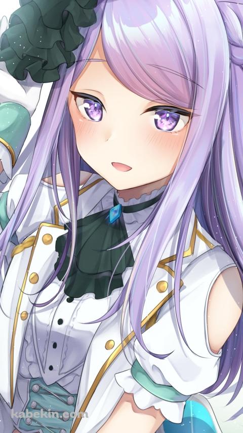 帽子の緑の飾りを触るメジロマックイーン / ウマ娘プリティーダービーのAndroidの壁紙(480px x 854px) スマホ用