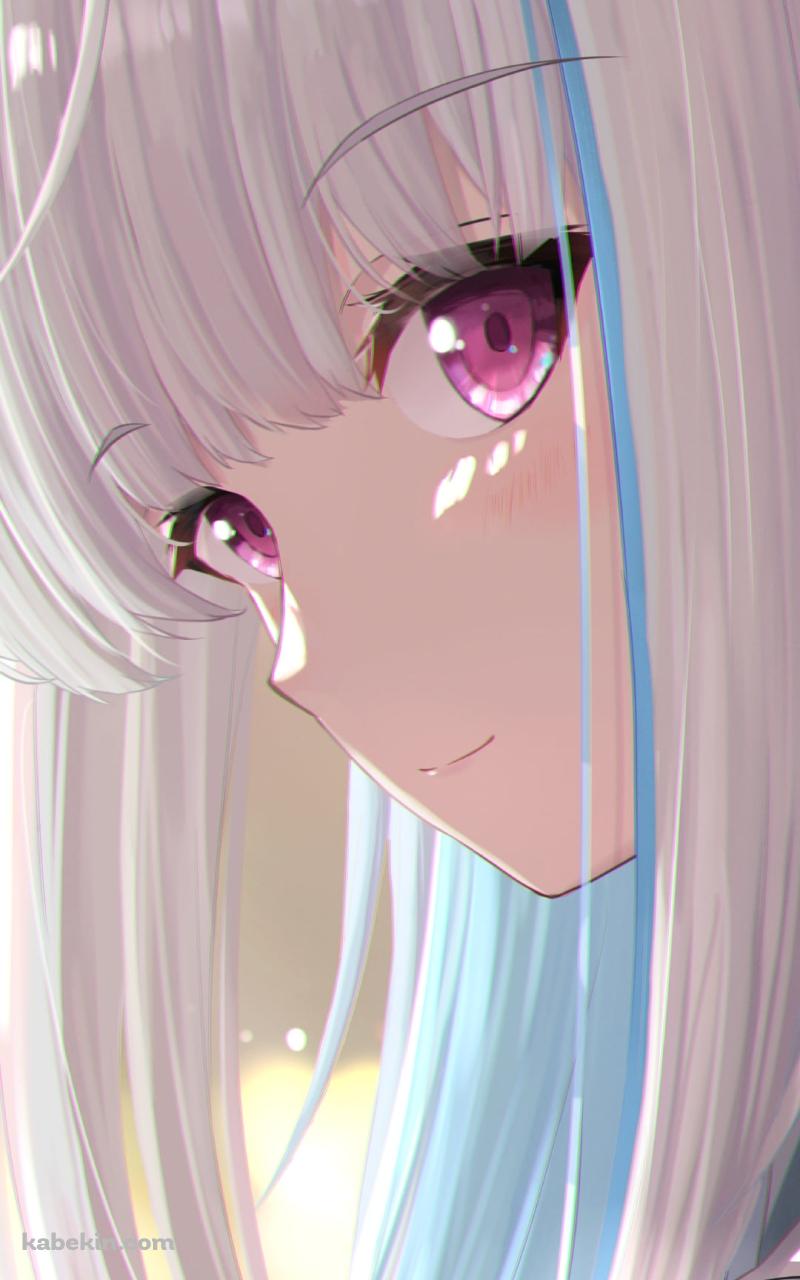 赤い瞳でこちらを見つめるリゼ・ヘルエスタ / にじさんじ / バーチャルYouTuber / VtuberのAndroidの壁紙(800px x 1280px) スマホ用