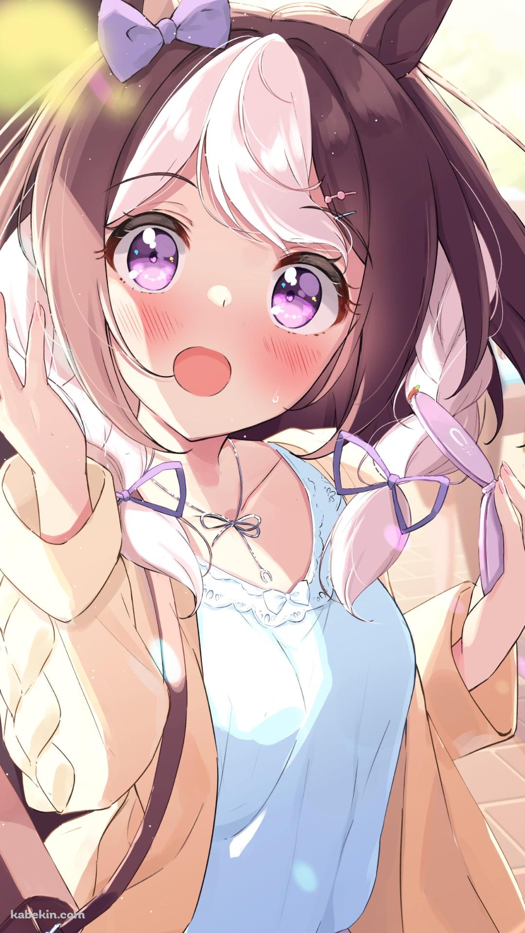 コンパクトミラーを落ちながら驚くスペシャルウィーク / ウマ娘プリティーダービーのAndroidの壁紙(1080px x 1920px) スマホ用