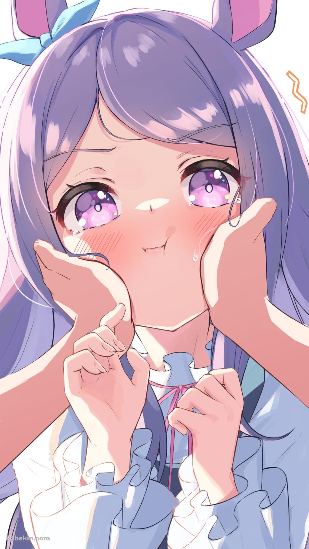 顔をムギューとされている可愛いメジロマックイーン / ウマ娘プリティーダービーのAndroidの壁紙(1080px x 1920px) スマホ用