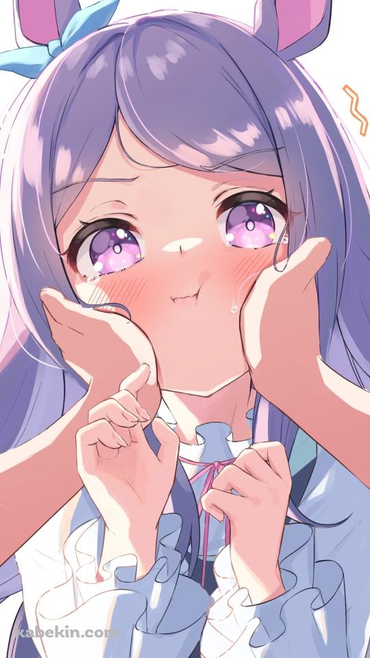 顔をムギューとされている可愛いメジロマックイーン / ウマ娘プリティーダービーのAndroidの壁紙(540px x 960px) スマホ用