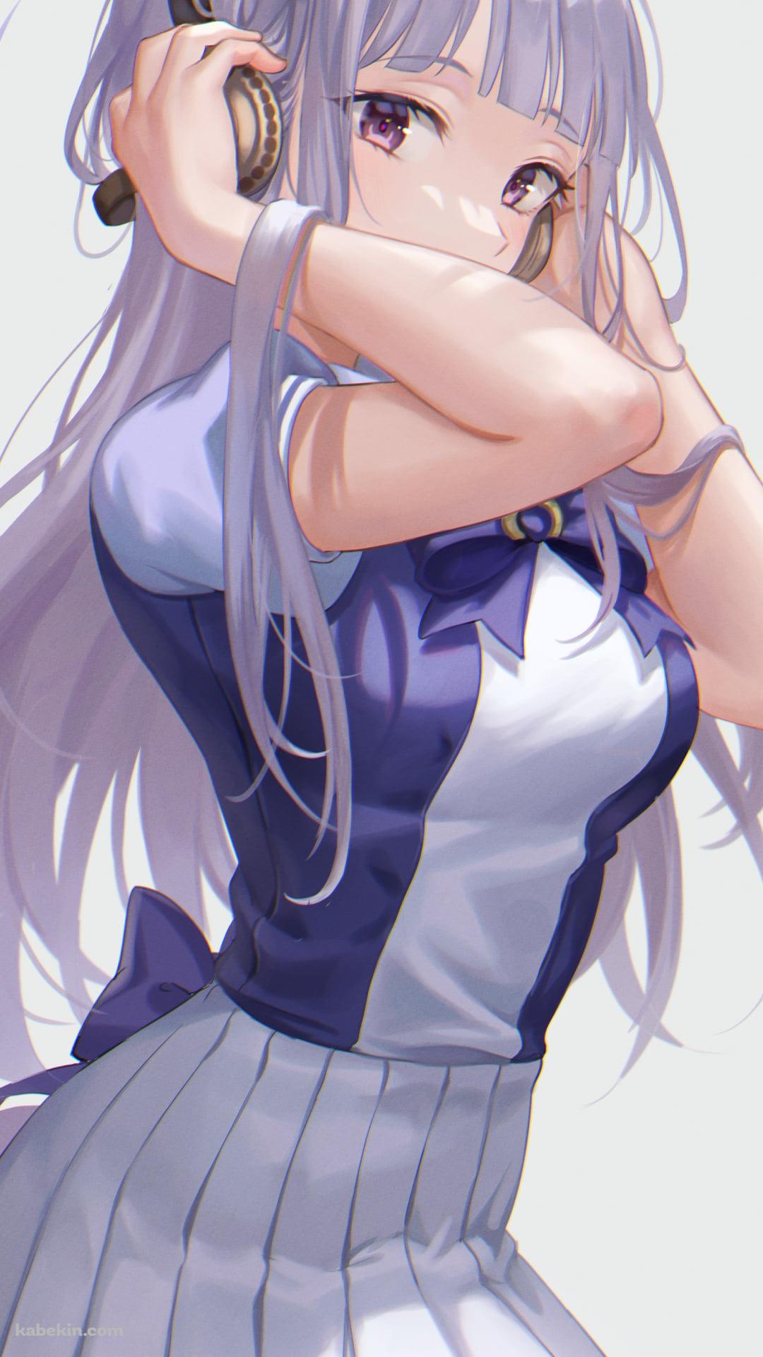 ヘッドフォンをセットするゴールドシップ / ウマ娘プリティーダービーのAndroidの壁紙(1080px x 1920px) スマホ用