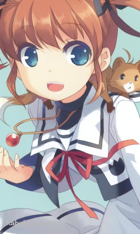 可愛い高町なのは / 魔法少女リリカルなのはのAndroidの壁紙(480px x 800px) スマホ用