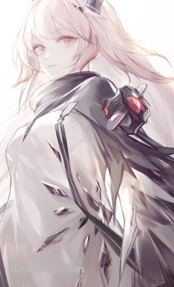 かっこいい白と黒の服を着たテレジア / アークナイツのAndroidの壁紙(360px x 592px) スマホ用