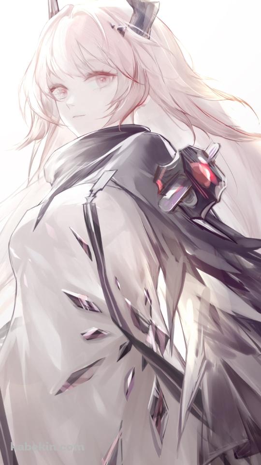 かっこいい白と黒の服を着たテレジア / アークナイツのAndroidの壁紙(540px x 960px) スマホ用
