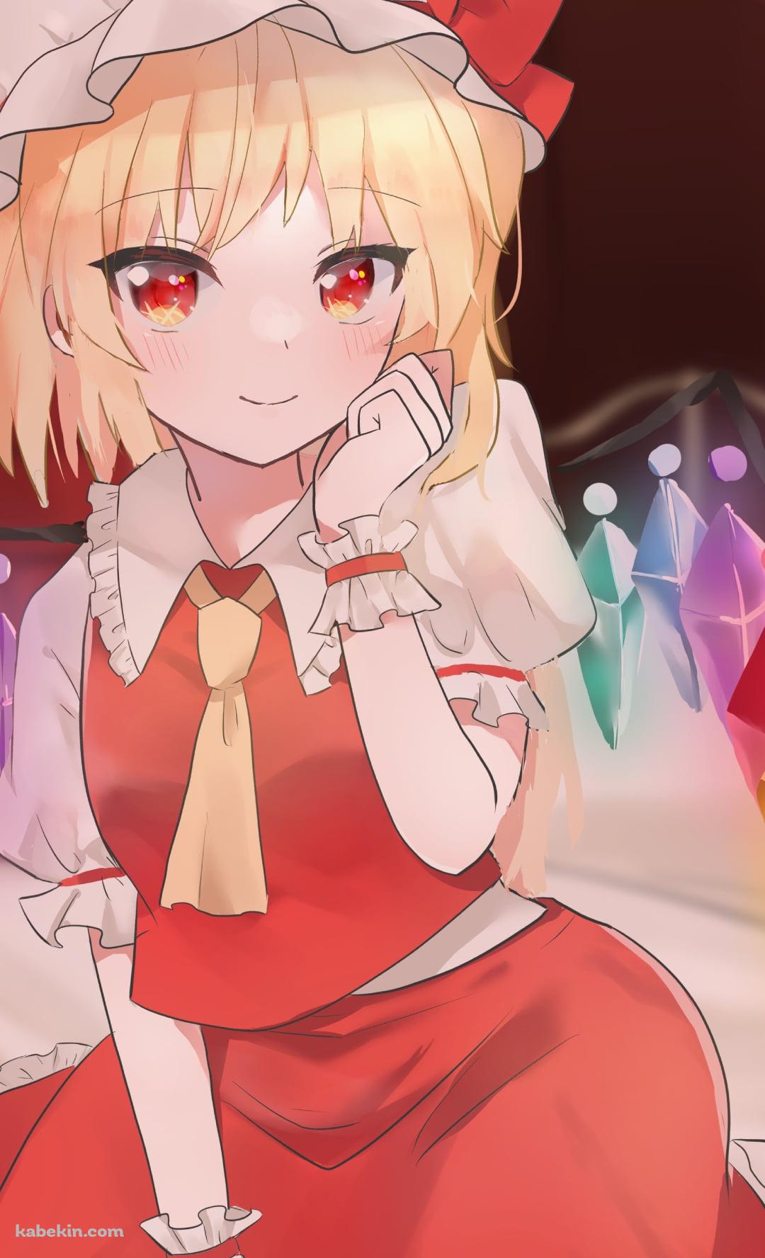 ブリブリのポーズをする可愛いフランドール・スカーレット / 東方のAndroidの壁紙(1080px x 1776px) スマホ用