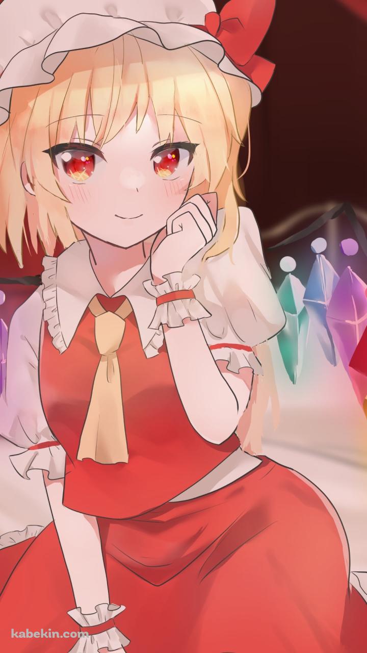ブリブリのポーズをする可愛いフランドール・スカーレット / 東方のAndroidの壁紙(720px x 1280px) スマホ用