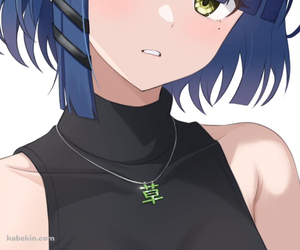 黄緑の瞳でこちらを見つめる山田リョウ / ぼっち・ざ・ろっく!のAndroidの壁紙(960px x 800px) スマホ用