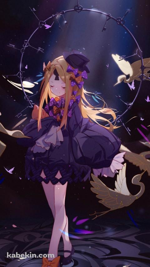白い鳥と目をつぶるアビゲイル・ウィリアムズ / fate/grand orderのAndroidの壁紙(480px x 854px) スマホ用