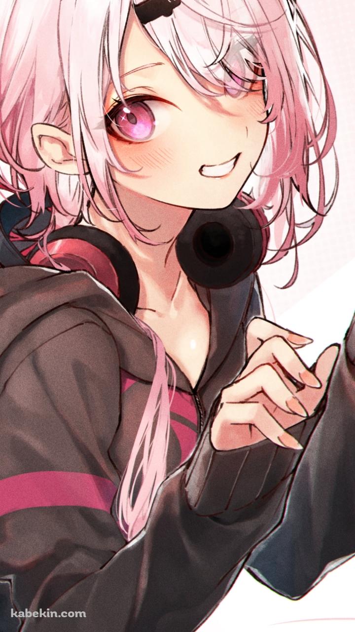 両手でガオーポーズをする可愛い椎名唯華（しいな ゆいか）/ にじさんじ / バーチャルYouTuber / VtuberのAndroidの壁紙(720px x 1280px) スマホ用