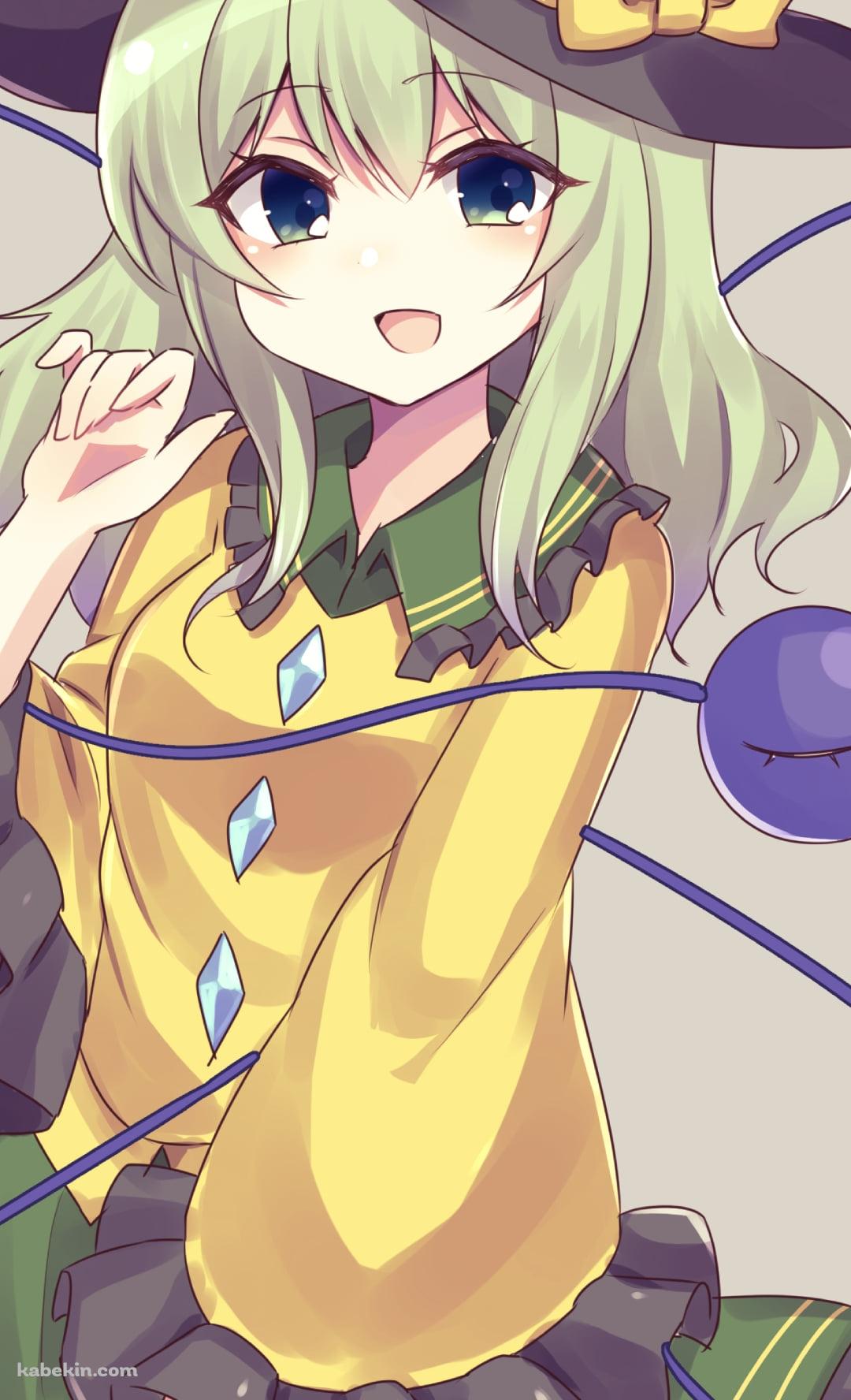 笑顔で右手をかざす古明地こいし / 東方のAndroidの壁紙(1080px x 1776px) スマホ用