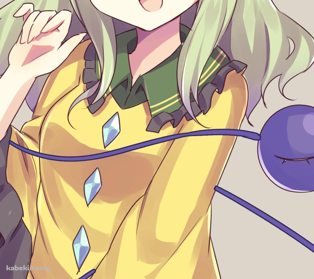 笑顔で右手をかざす古明地こいし / 東方のAndroidの壁紙(1080px x 960px) スマホ用