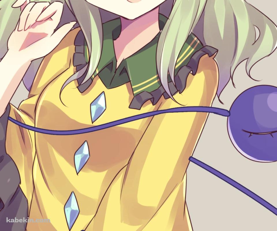 笑顔で右手をかざす古明地こいし / 東方のAndroidの壁紙(960px x 800px) スマホ用