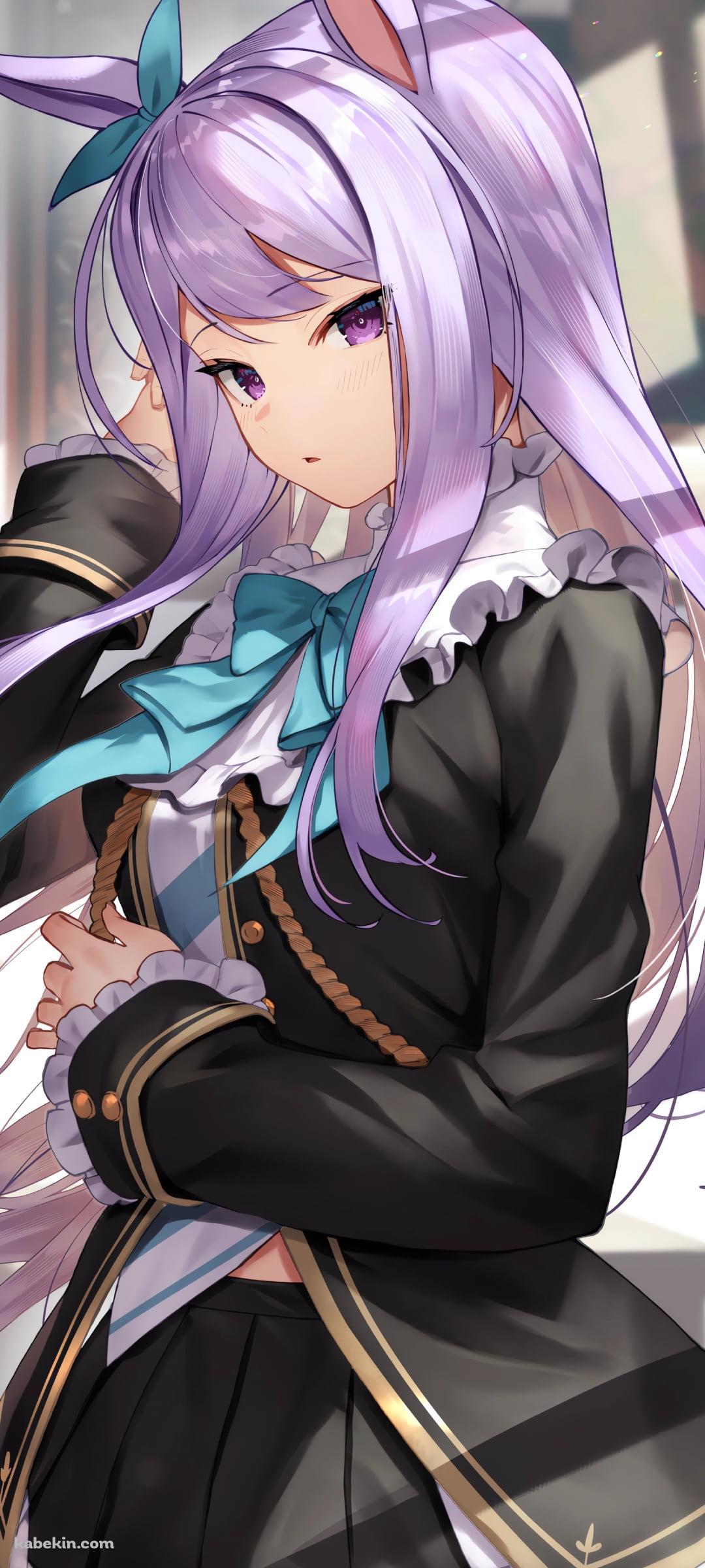 黒い衣装を着た綺麗なメジロマックイーン / ウマ娘プリティーダービーのAndroidの壁紙(1080px x 2400px) スマホ用