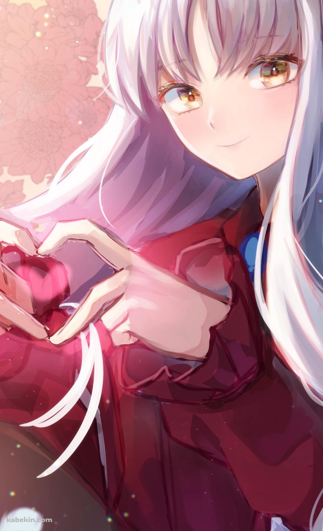 両手でハートを作るカレン・c・オルテンシア / fate/grand orderのAndroidの壁紙(1080px x 1776px) スマホ用