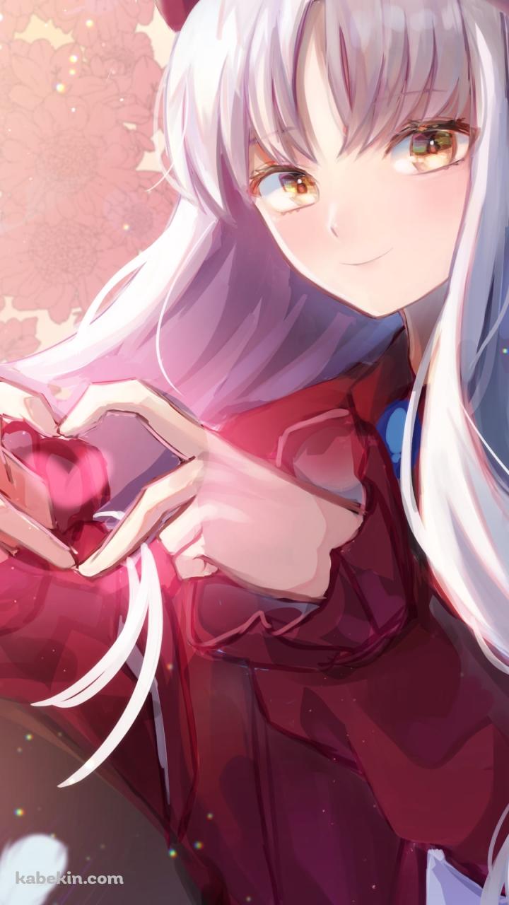 両手でハートを作るカレン・c・オルテンシア / fate/grand orderのAndroidの壁紙(720px x 1280px) スマホ用