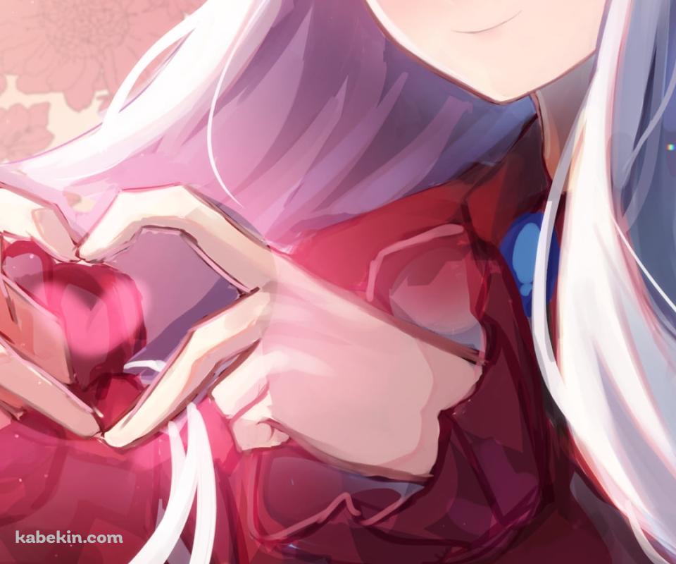 両手でハートを作るカレン・c・オルテンシア / fate/grand orderのAndroidの壁紙(960px x 800px) スマホ用