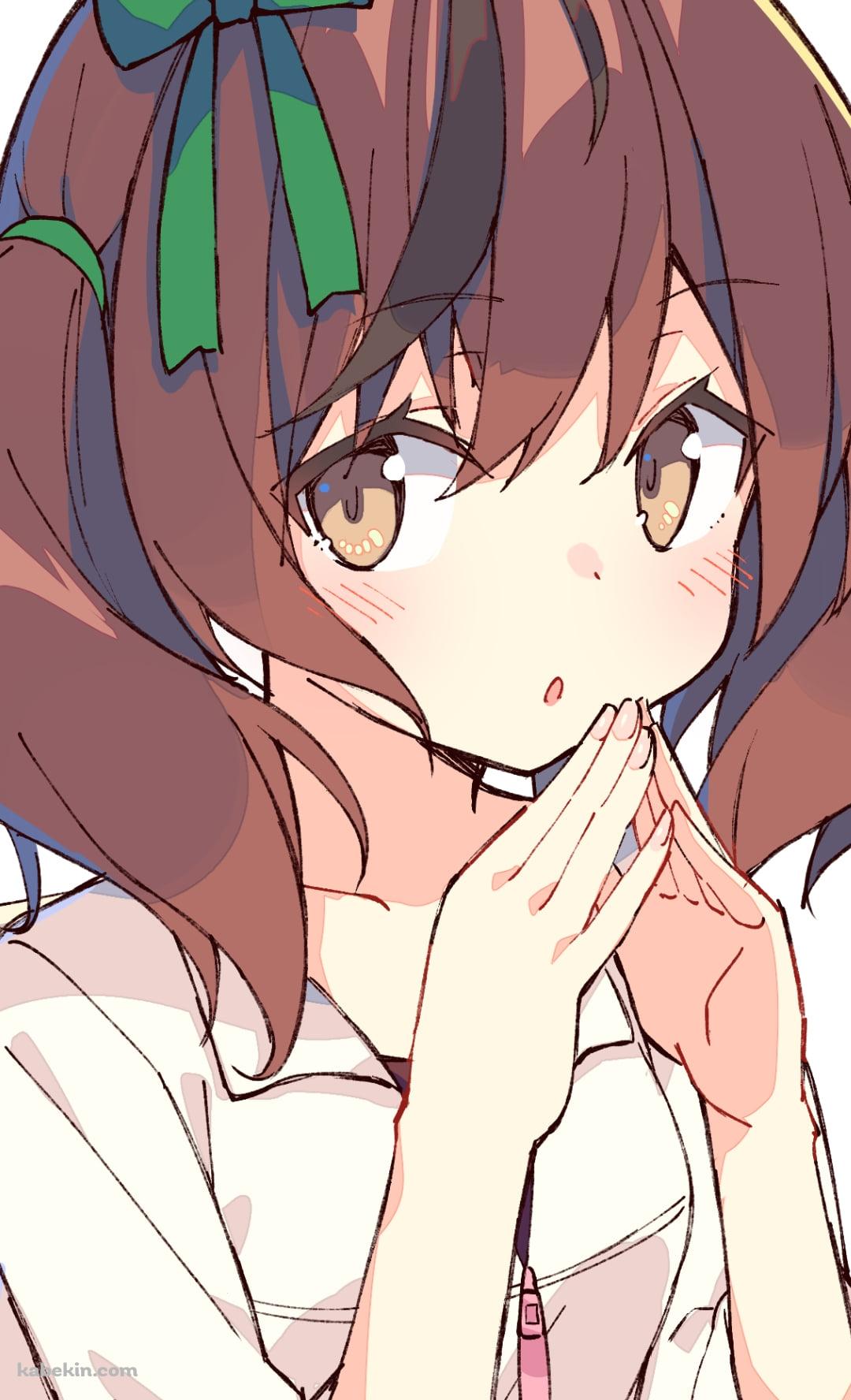 両手を合わせて椅子に座る可愛いナイスネイチャ / ウマ娘プリティーダービーのAndroidの壁紙(1080px x 1776px) スマホ用