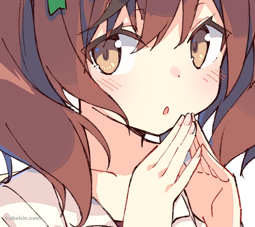 両手を合わせて椅子に座る可愛いナイスネイチャ / ウマ娘プリティーダービーのAndroidの壁紙(1080px x 960px) スマホ用