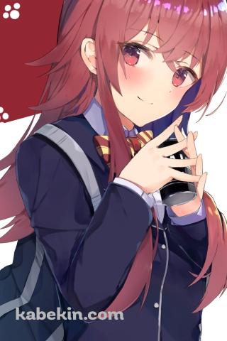 缶コーヒーを持ちこちらに微笑む小宮果穂 / アイドルマスターシャイニーカラーズのAndroidの壁紙(320px x 480px) スマホ用