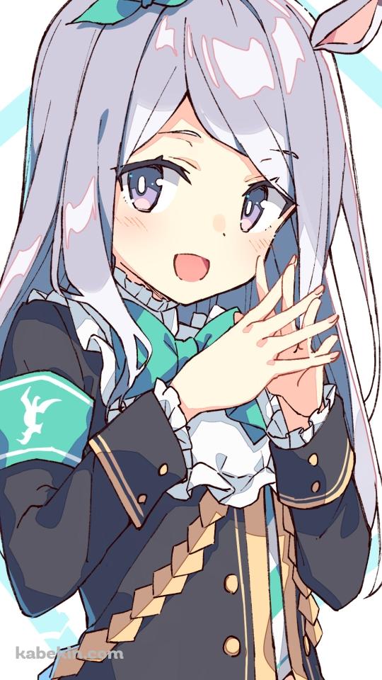 両手を合わせ笑顔の可愛いメジロマックイーン / ウマ娘プリティーダービーのAndroidの壁紙(540px x 960px) スマホ用