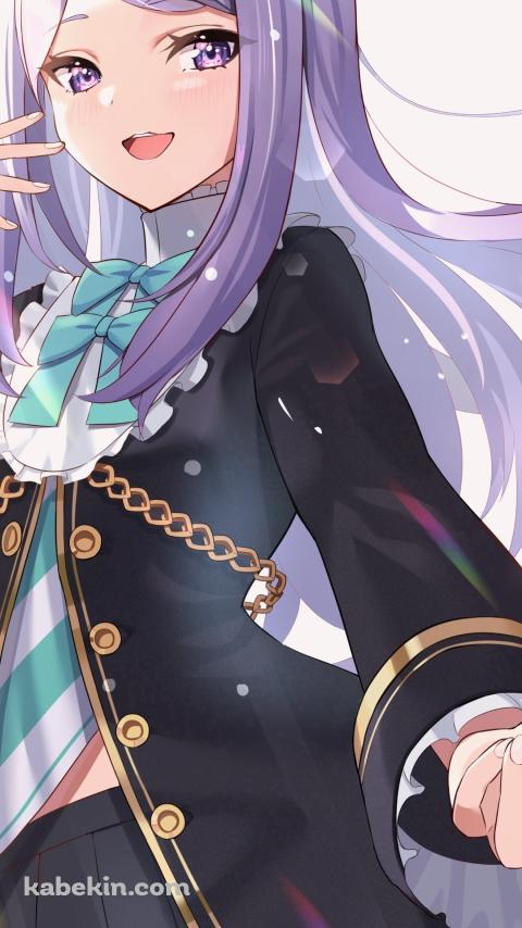 左手を差し出す笑顔のメジロマックイーン / ウマ娘プリティーダービーのAndroidの壁紙(480px x 854px) スマホ用