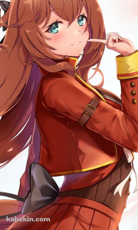 人差し指を立てる可愛いマルゼンスキー / ウマ娘プリティーダービーのAndroidの壁紙(480px x 800px) スマホ用