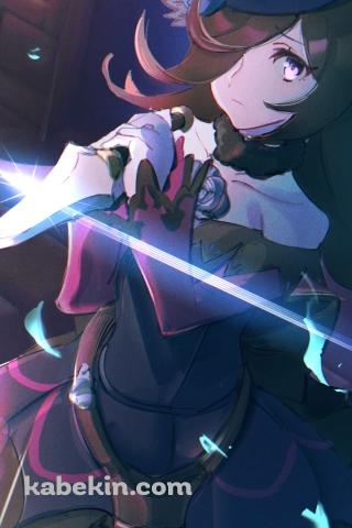 短剣をかまえるかっこいいライスシャワー / ウマ娘プリティーダービーのAndroidの壁紙(320px x 480px) スマホ用