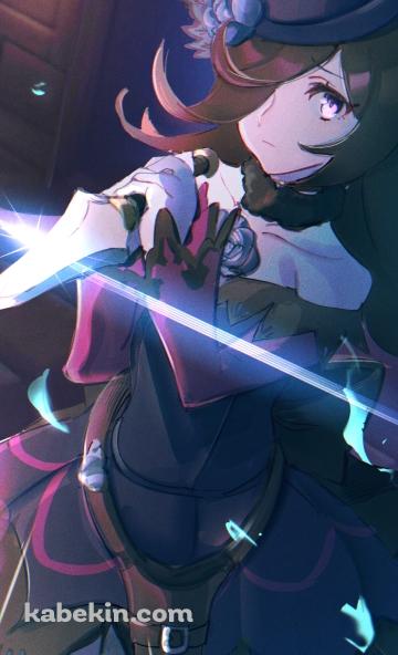 短剣をかまえるかっこいいライスシャワー / ウマ娘プリティーダービーのAndroidの壁紙(360px x 592px) スマホ用