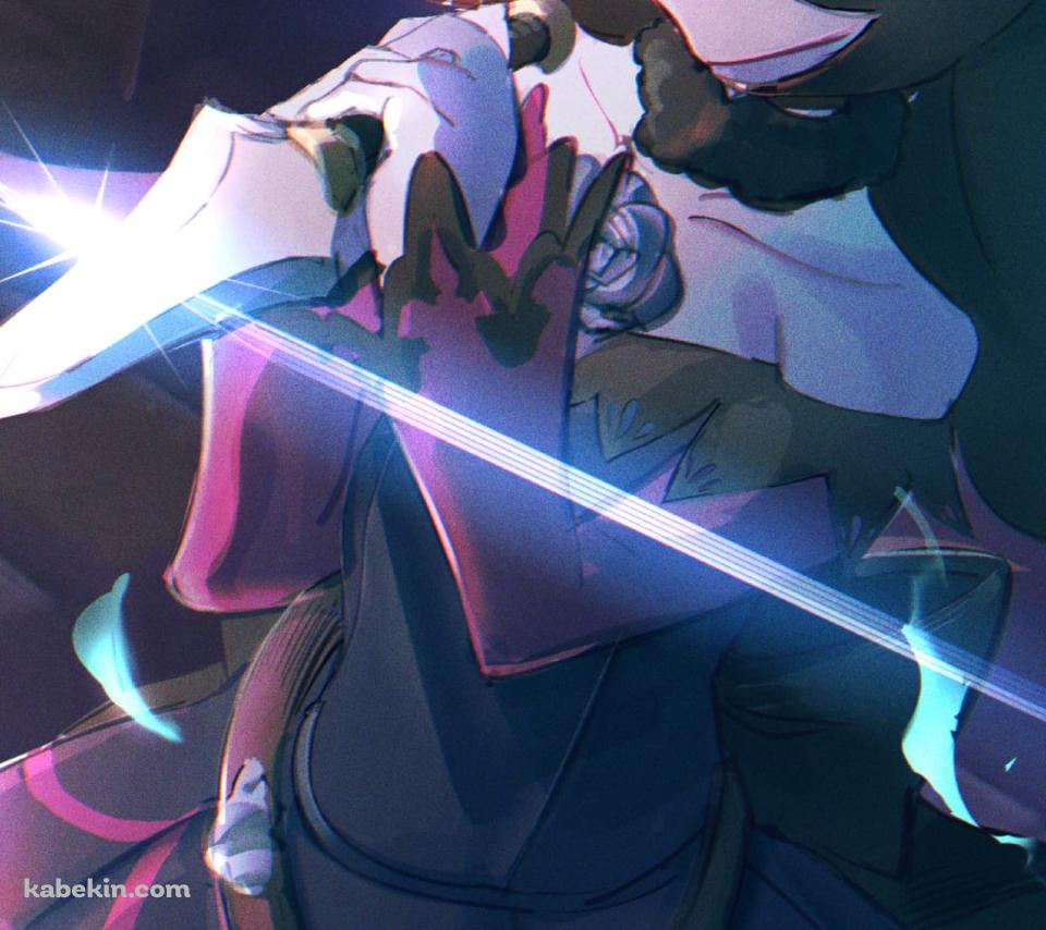 短剣をかまえるかっこいいライスシャワー / ウマ娘プリティーダービーのAndroidの壁紙(960px x 854px) スマホ用