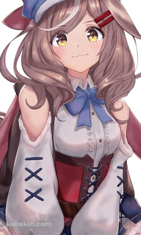 地べたに座る可愛いマチカネタンホイザ / ウマ娘プリティーダービーのAndroidの壁紙(480px x 800px) スマホ用
