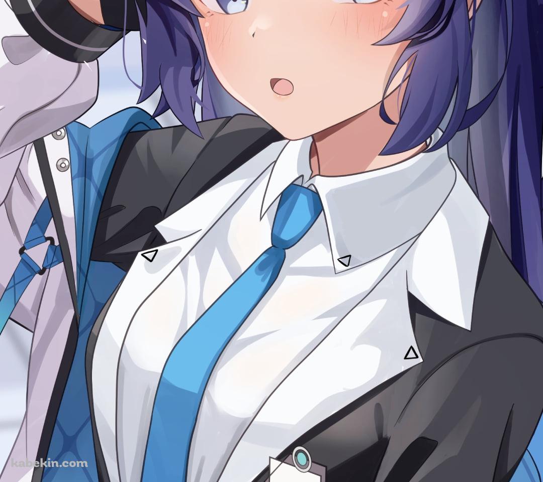 頭に手をあてる可愛い早瀬ユウカ / ブルアカ / ブルーアーカイブのAndroidの壁紙(1080px x 960px) スマホ用