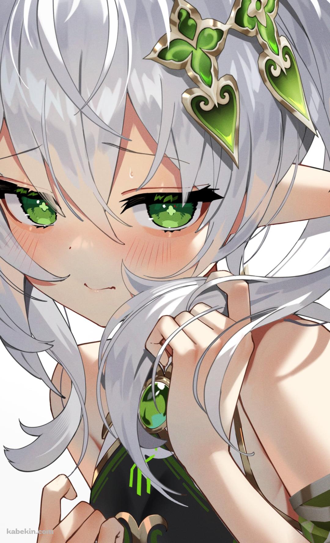 照れながらこちらを見つめるナヒーダ / 原神のAndroidの壁紙(1080px x 1776px) スマホ用