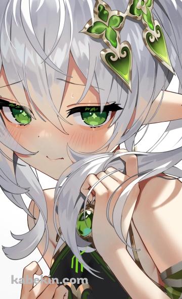 照れながらこちらを見つめるナヒーダ / 原神のAndroidの壁紙(360px x 592px) スマホ用