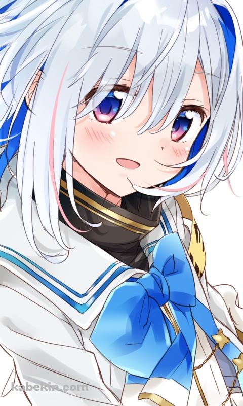 こちらに微笑む天音かなた / ホロライブ / バーチャルYouTuber / VtuberのAndroidの壁紙(480px x 800px) スマホ用