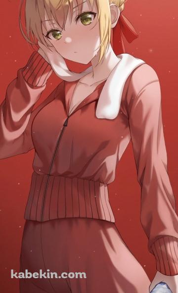 ラントレして汗を拭くネロ・クラウディウス  / fate/extraのAndroidの壁紙(360px x 592px) スマホ用