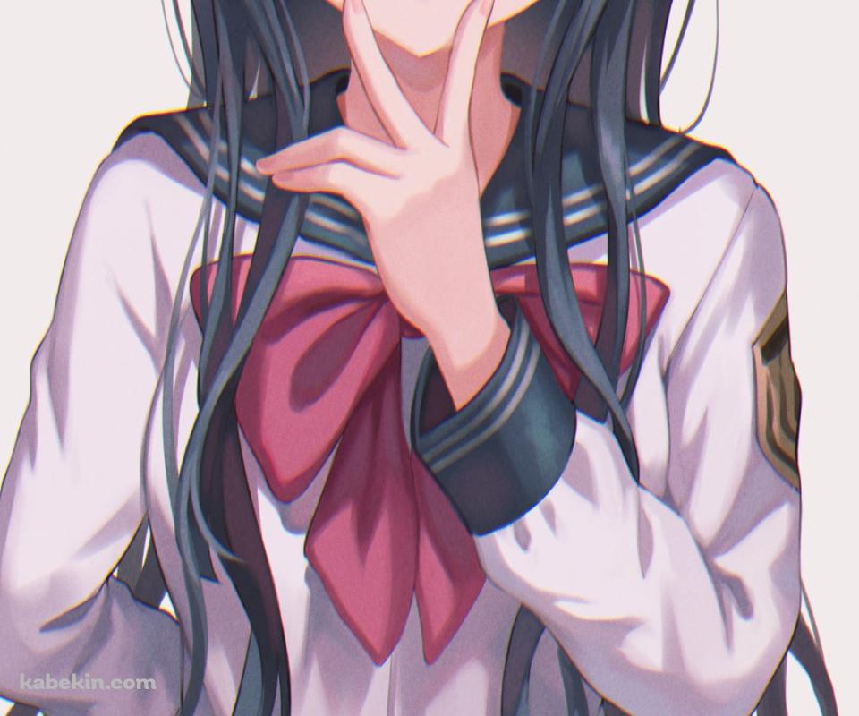 左手で顎ピする舞園さやか（マイゾノサヤカ） / ダンガンロンパのAndroidの壁紙(960px x 800px) スマホ用