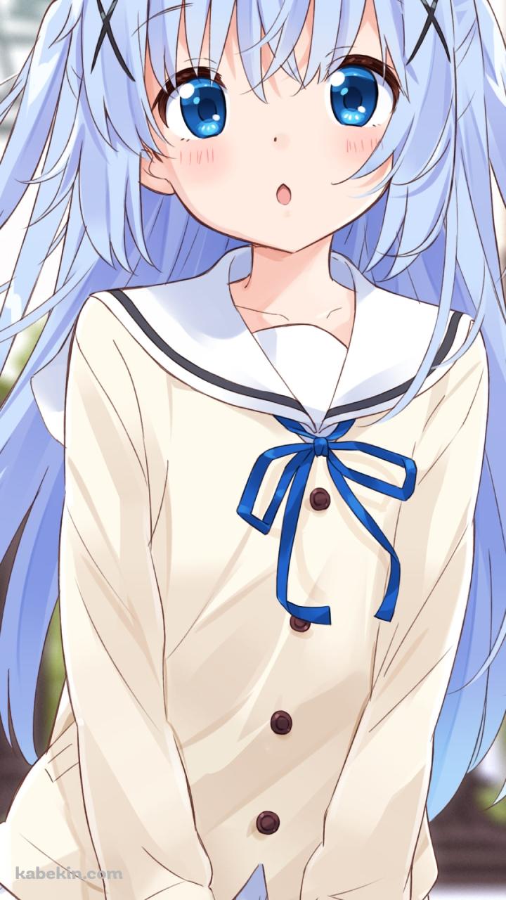 街中で佇む可愛い香風智乃 / ご注文はうさぎですか?のAndroidの壁紙(720px x 1280px) スマホ用