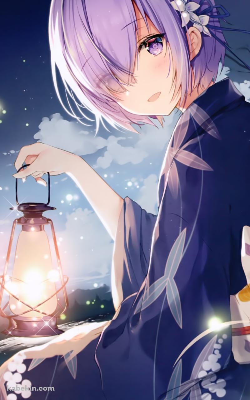 ランプを持ちこちらに微笑むマシュ・キリエライト / 光る蛍 / fate/grand orderのAndroidの壁紙(800px x 1280px) スマホ用