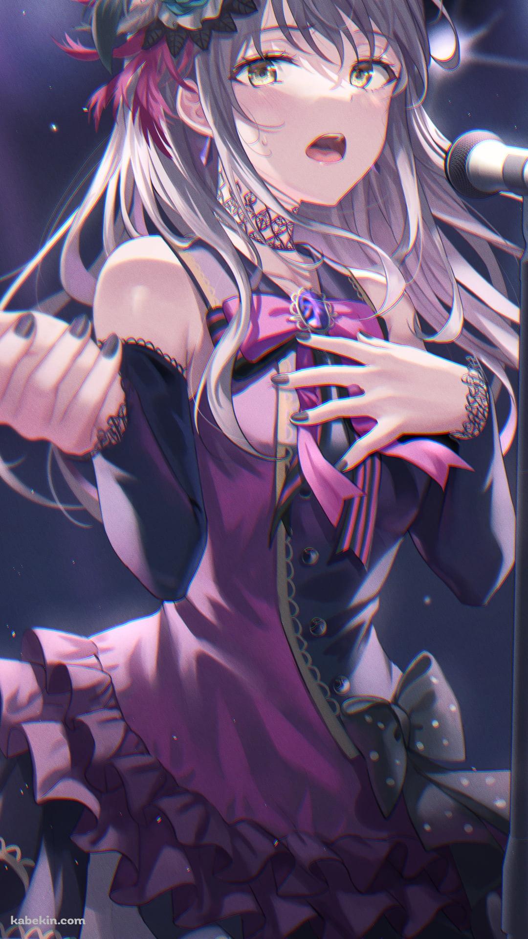 ステージ上で歌を唄う湊友希那（みなと ゆきな） / バンドリ！のAndroidの壁紙(1080px x 1920px) スマホ用