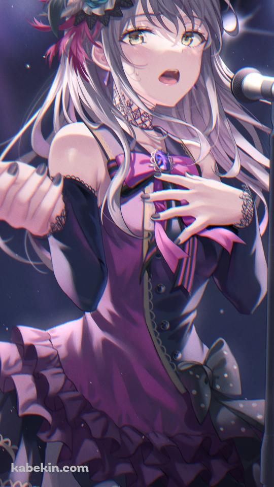 ステージ上で歌を唄う湊友希那（みなと ゆきな） / バンドリ！のAndroidの壁紙(540px x 960px) スマホ用
