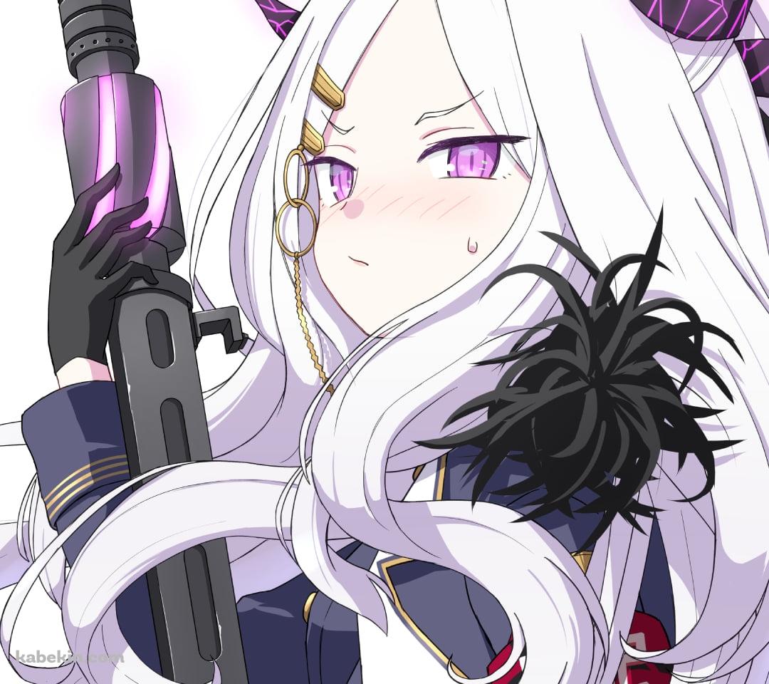 武器を持つ可愛い空崎ヒナ / ブルアカ / ブルーアーカイブのAndroidの壁紙(1080px x 960px) スマホ用
