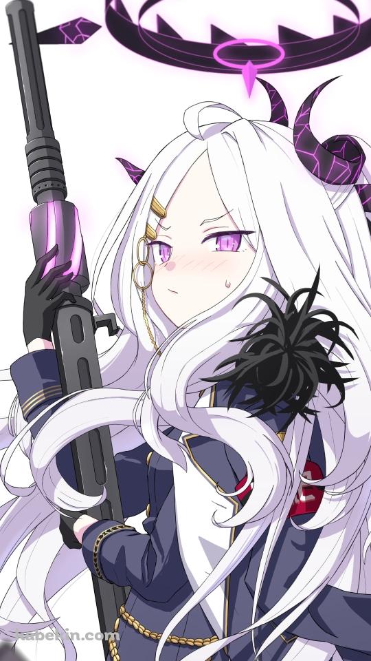 武器を持つ可愛い空崎ヒナ / ブルアカ / ブルーアーカイブのAndroidの壁紙(540px x 960px) スマホ用
