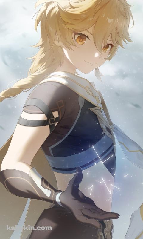 右手の上の星を見る空 / 原神のAndroidの壁紙(480px x 800px) スマホ用